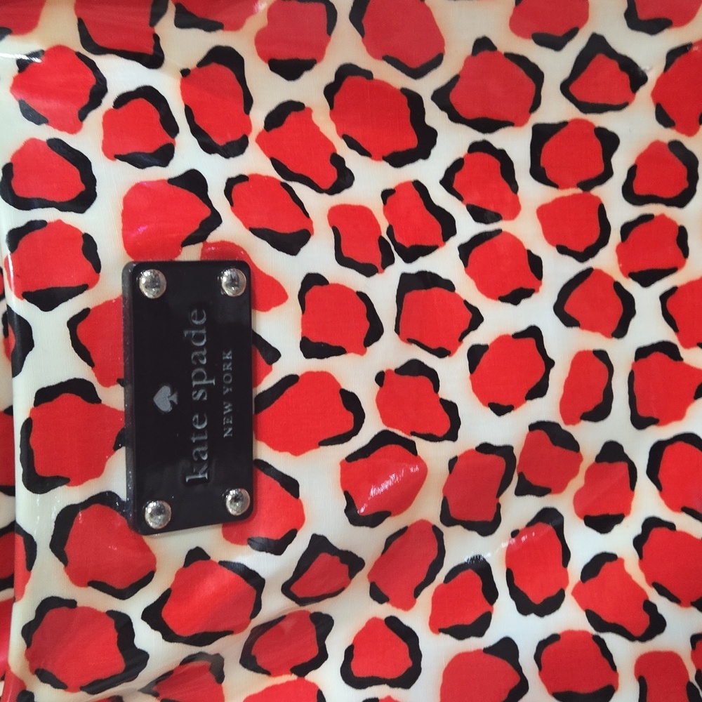 Vintage Kate Spade vinyl leopard print tote bag - Picture 2 of 6